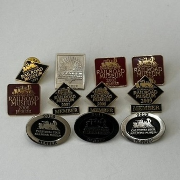 California State Railroad Museum Jewelry - California State Railroad Museum Member Pins Lot 1999-2012 Vintage Train 11pc